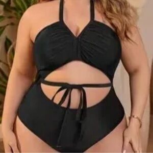 Black Cutout One-Piece Swimsuit